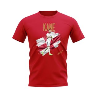 Harry Kane England Flag T-Shirt (Red)