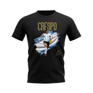 Hernan Crespo Argentina Flag T-Shirt (Black)