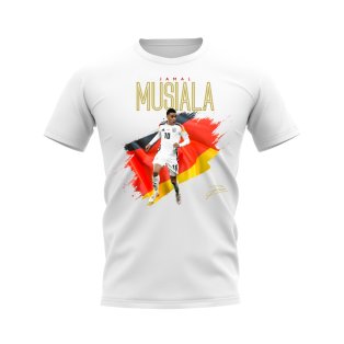 Jamal Musiala Germany Flag T-Shirt (White)