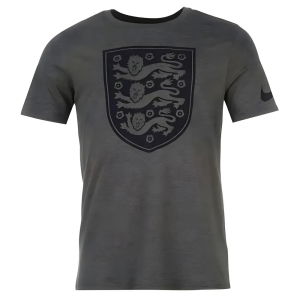 2016-2017 England Nike Crest Tee (Charcoal) - Kids