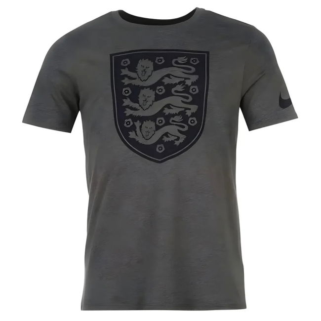 2016-2017 England Nike Crest Tee (Charcoal) - Kids