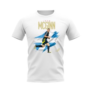 John McGinn Scotland Flag T-Shirt (White)