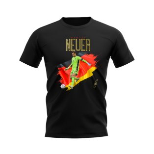 Manuel Neuer Germany Flag T-Shirt (Black)