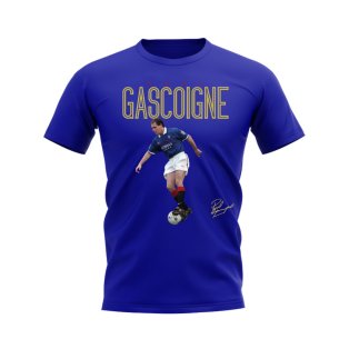 Paul Gascoigne Rangers T-Shirt (Blue)