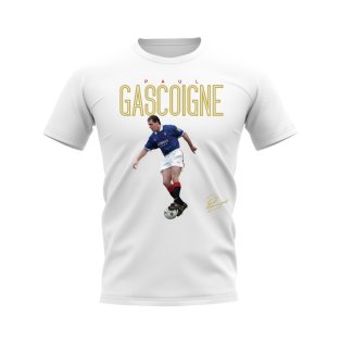Paul Gascoigne Rangers T-Shirt (White)