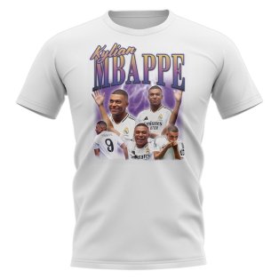 Kylian Mbappe Real Madrid Bootleg T-shirt (White)