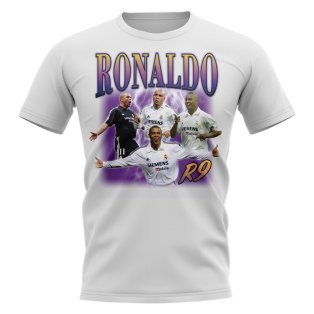 Ronaldo Nazario Real Madrid Bootleg T-Shirt (White)