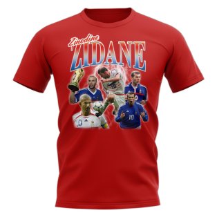 Zinedine Zidane France Bootleg T-Shirt (Red)
