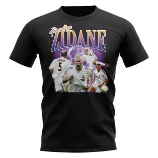 Zinedine Zidane Real Madrid Bootleg T-Shirt (Black)