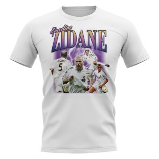Zinedine Zidane Real Madrid Bootleg T-Shirt (White)