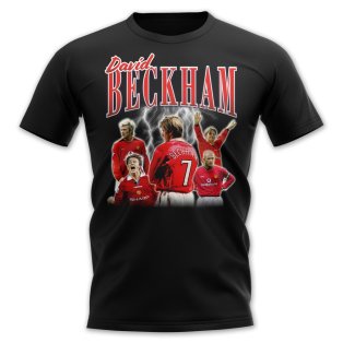 David Beckham Manchester United Bootleg T-Shirt (Black)