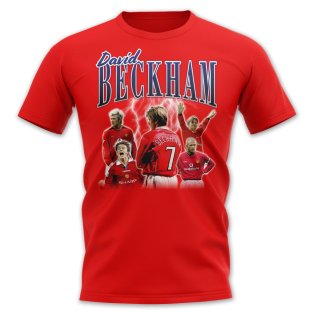 David Beckham Manchester United Bootleg T-Shirt (Red)