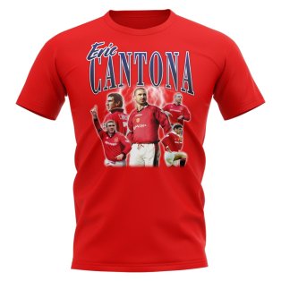 Eric Cantona Manchester United Bootleg T-Shirt (Red)