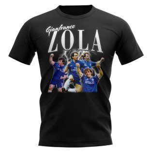 Gianfranco Zola Chelsea Bootleg T-Shirt (Black)