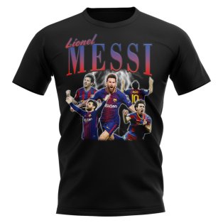 Lionel Messi Barcelona Bootleg T-Shirt (Black)
