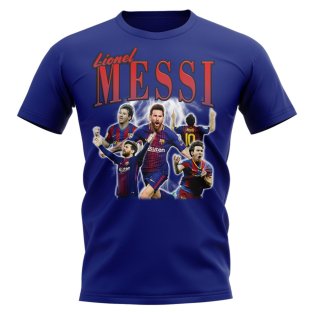 Lionel Messi Barcelona Bootleg T-Shirt (Navy)