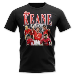 Roy Keane Manchester United Bootleg T-Shirt (Black)