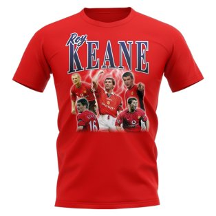 Roy Keane Manchester United Bootleg T-Shirt (Red)