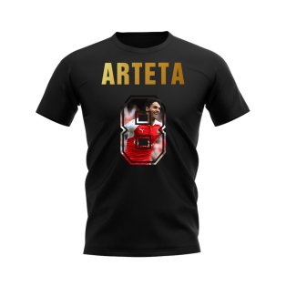 Mikel Arteta Name And Number Arsenal T-Shirt (Black)