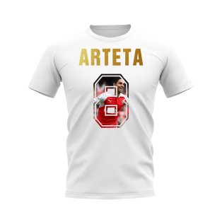 Mikel Arteta Name And Number Arsenal T-Shirt (White)