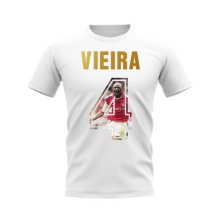Patrick Vieira Name And Number Arsenal T-Shirt (White)