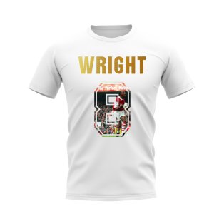 Ian Wright Name And Number Arsenal T-Shirt (White)