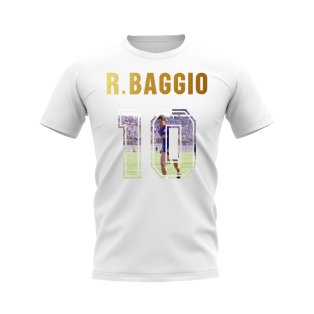 Roberto Baggio Name And Number Fiorentina T-Shirt (White)
