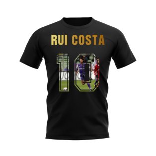Rui Costa Name And Number Fiorentina T-Shirt (Black)