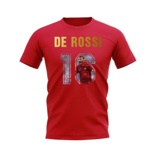 Daniele De Rossi Name And Number Roma T-Shirt (Red)