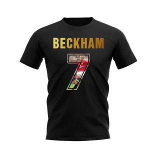David Beckham Name And Number Manchester United T-Shirt (Black)