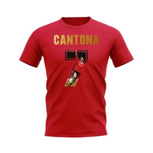 Eric Cantona Name And Number Manchester United T-Shirt (Red)