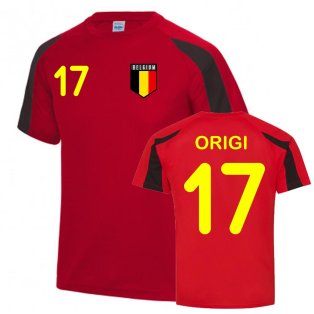 Divock Origi Belgium Sports Training Jersey (Red-Black)