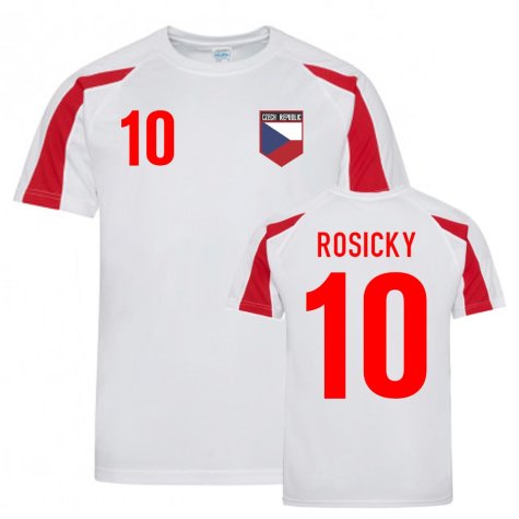 Tomas Rosicky Czech Republic Sports Training Jersey (White-Red)