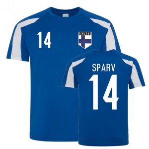 Tim Sparv Finland Sports Training Jersey (Blue-White)
