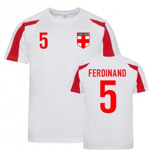 Rio Ferdinand England Sports Training Jersey (White-Red)