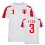 Ashley Cole England Sports Training Jersey (White-Red)