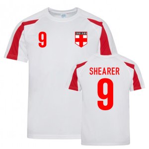 Alan Shearer England Sports Training Jersey (White-Red)
