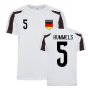 Mats Hummels Germany Sports Training Jersey (White-Black)