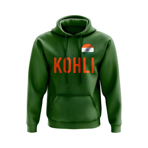 Virat Kholi India Name Hoody (Green)