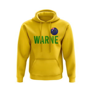 Shane Warne Australia Name Hoody (Yellow)
