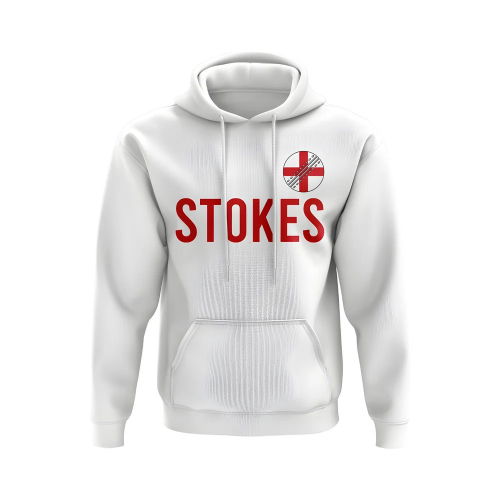 Ben Stokes England Name Hoody (White)  Ben Stokes England Name Hoody (White)