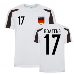 Jerome Boateng Germany Sports Training Jersey (White-Black)