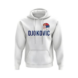 Novak Djokovic Serbia Name Hoody (White)