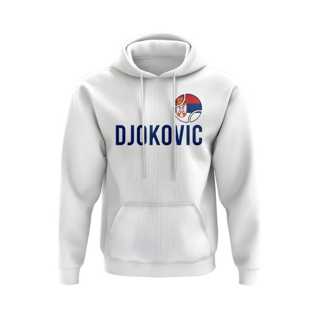 Novak Djokovic Serbia Name Hoody (White)