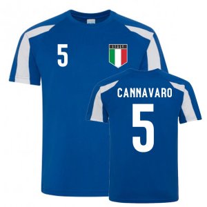 Fabio Cannavaro Italy Sports Training Jersey (Blue-White)