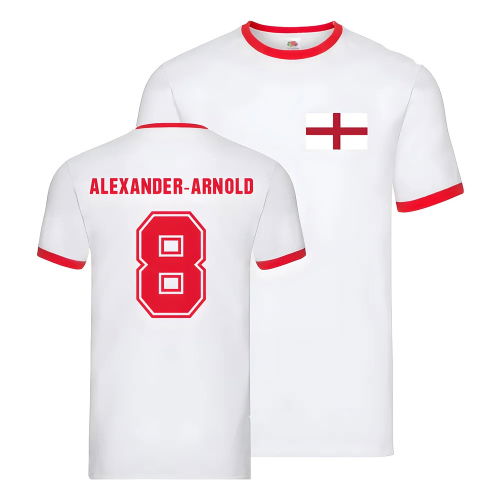 England Ringer T-Shirt (Trent Alexander-Arnold 8)