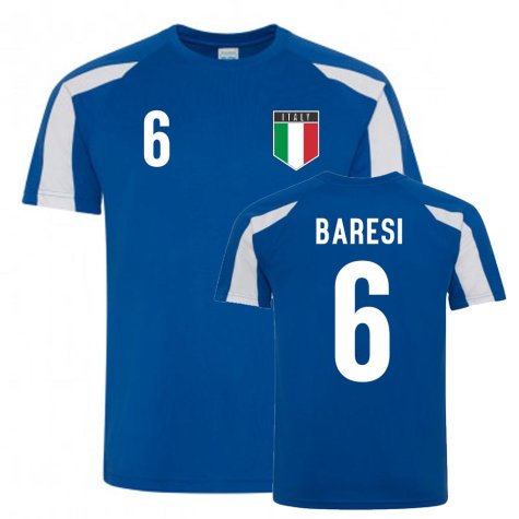 Franco Baresi Italy Sports Training Jersey (Blue-White)