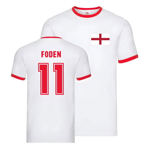 England Ringer T-Shirt (Phil Foden 11)