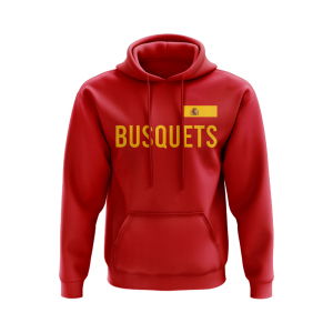 Sergio Busquets Spain Name Hoody (Red)