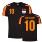 Dennis Bergkamp Holland Sports Training Jersey (Black-Orange)